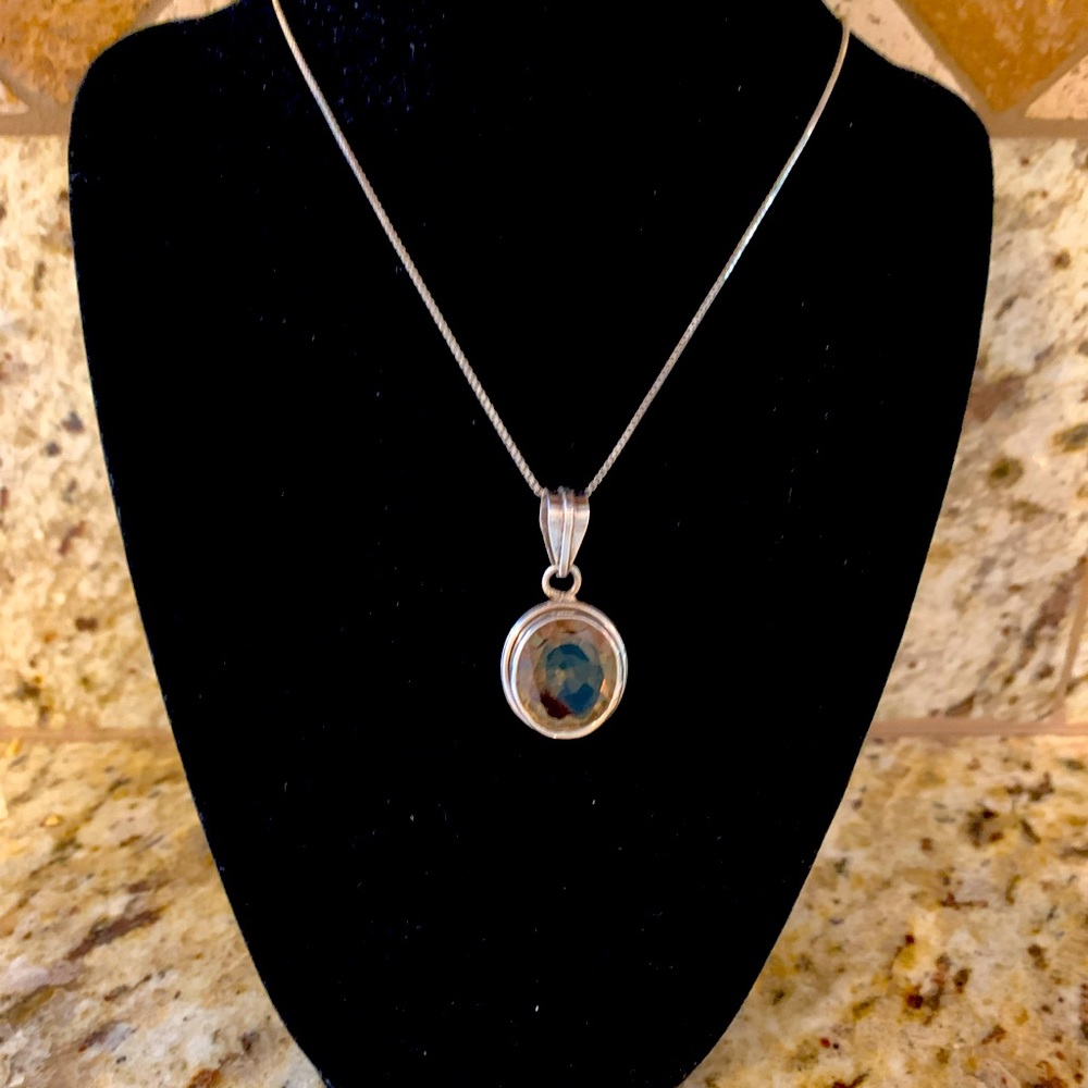 🌟SOLD🌟 Sterling Silver Necklace and Smoky Quartz Pendant